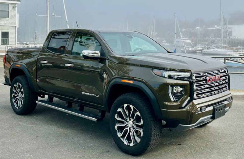 GMC’s Canyon is the Goldilocks pickup—big and gutsy enough to haul, compact enough for in-town living—and the Denali package has all the trimmings. This color is Deep Bronze Metallic, a $495 extra.