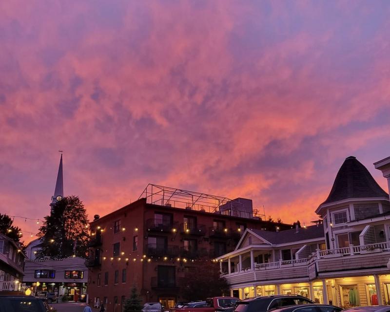 This photo of Camden (yes, I know) Saturday evening, by Lincolnville resident Ashley Watts perfectly captures “the calm before the storm” (Photo by Ashley Watts)