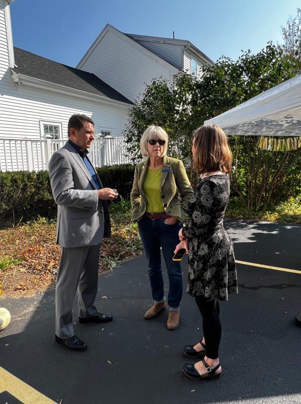Pictured left to right: Dr. Todd Landy, Director, Office of Child and Family Services Department of Health and Human Services; Vicki Doudera, Maine State Representative; and Whitney Files, CEO. (Photo courtesy Penobscot Bay YMCA)