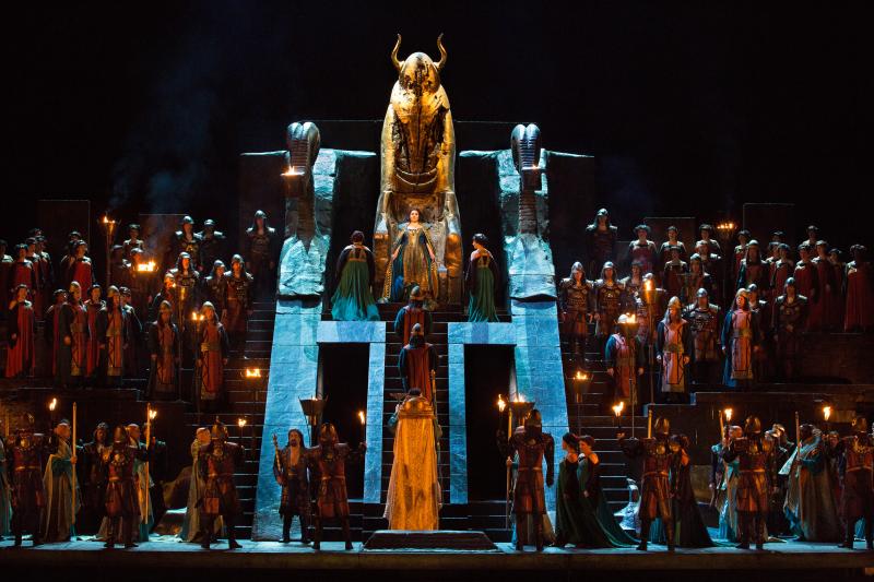 A scene from Verdi's “Nabucco.” (Photo by Marty Sohl/Metropolitan Opera)