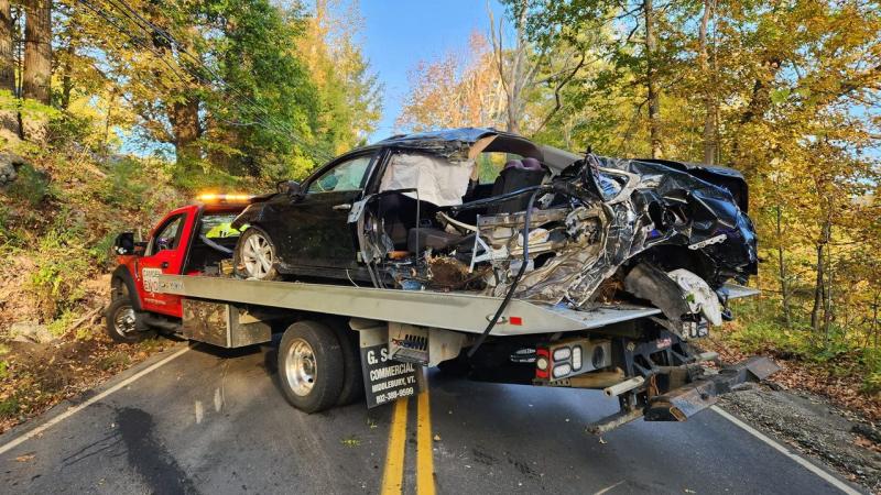 Barnestown Road crash, Sunday, Oct. 15. (Photo courtesy Camden Fire Dept.)