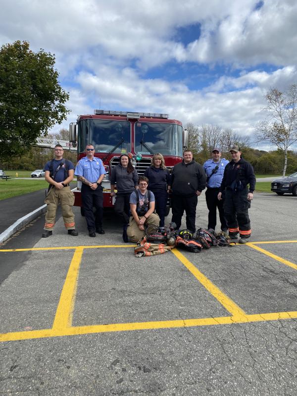 Thomaston Fire & EMS crews. (Photo courtesy Thomaston Grammar School)