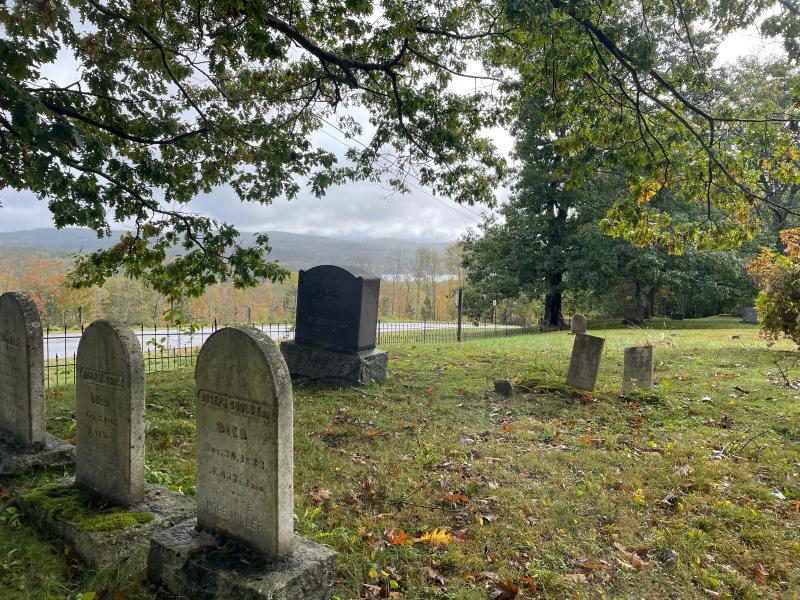 Hills Cemetery, overlooking Pitcher Pond (Photo by Ed O’Brien)