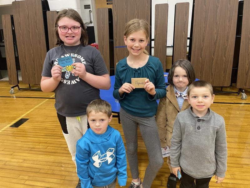 Raffle Winners: Piper McMahan, Erik King, Greta Stinson, Matthew Hall, Anthony Diaz. (Photo courtesy Thomaston Grammar School)