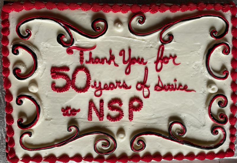 A cake baked and decorated at Hannaford’s in Camden topped off the Bob Winslow celebration Nov. 5 at the Camden Snow Bowl. (Photo courtesy Christine Nathan)
