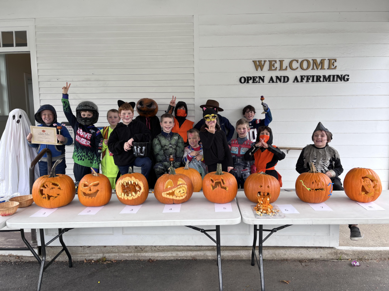 Camden Cub Scout Pack 200 won the Scoutiest Award for their participation in the Pumpkin Carving Competition this year. The Cubs had a hauntingly good time. (Photo courtesy Chuck Mahaleris)