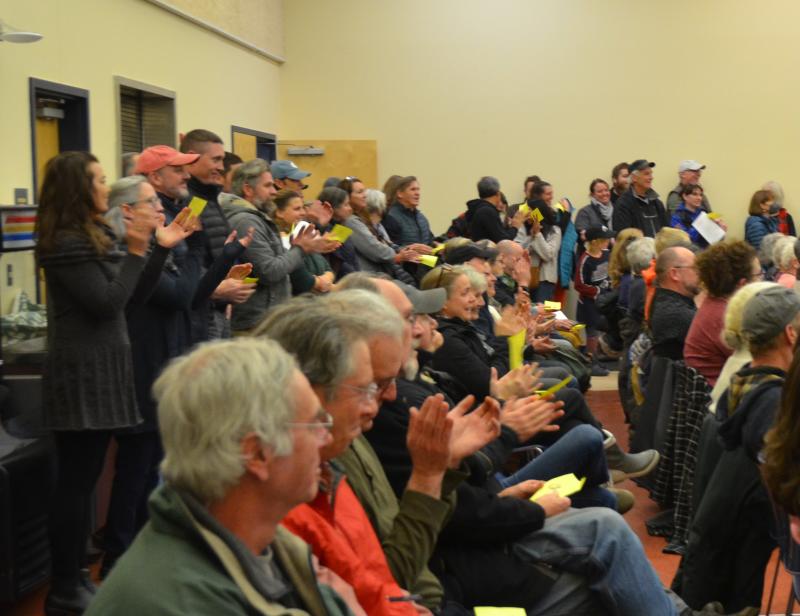 And residents cheered the results. (Photo by Lynda Clancy)