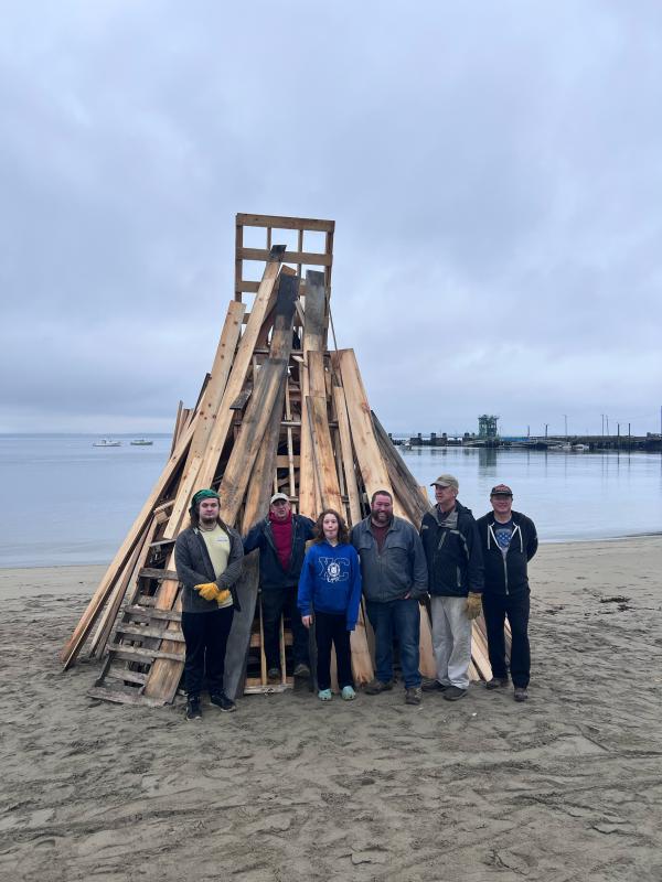The completed pine pyramid. (Photo by Tracee O’Brien)