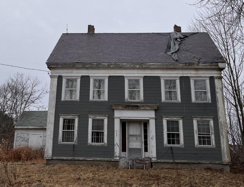 The former Hoffses house is set to demolished, if the town of Waldoboro cannot find a bidder in a second attempt to find interested parties to salvage the historic building. (Photo by Sarah Masters) Waldoboro Hoffses House on Friendship Road