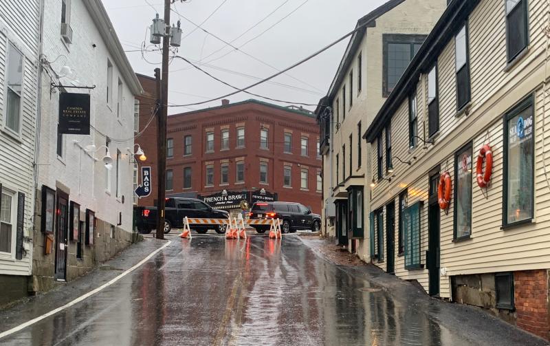 The Camden Public Landing was closed off to vehicular traffic Jan. 13.