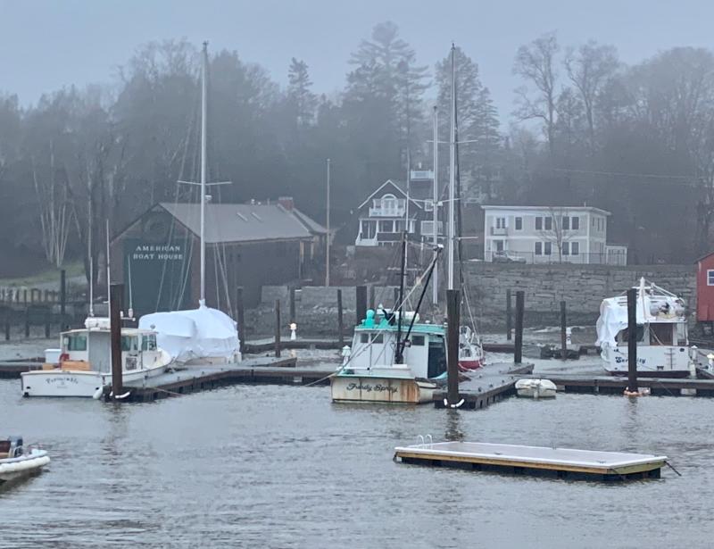On Jan. 13, Camden took on the look of a predominantly working harbor, with visiting fishing vessels finding safe harbor from the storm.