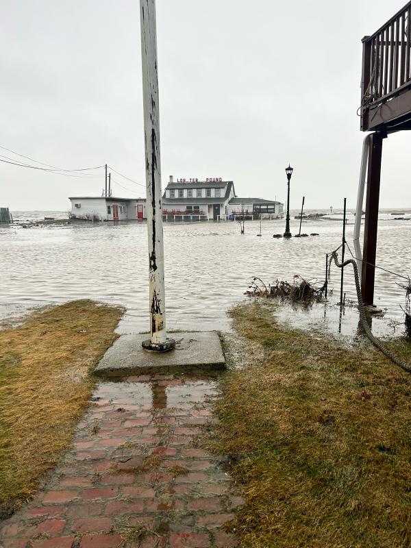 The Lobster Pound stands as an island. (Photo courtesy of fire guys Ben Hazen and Jonathan Ward)