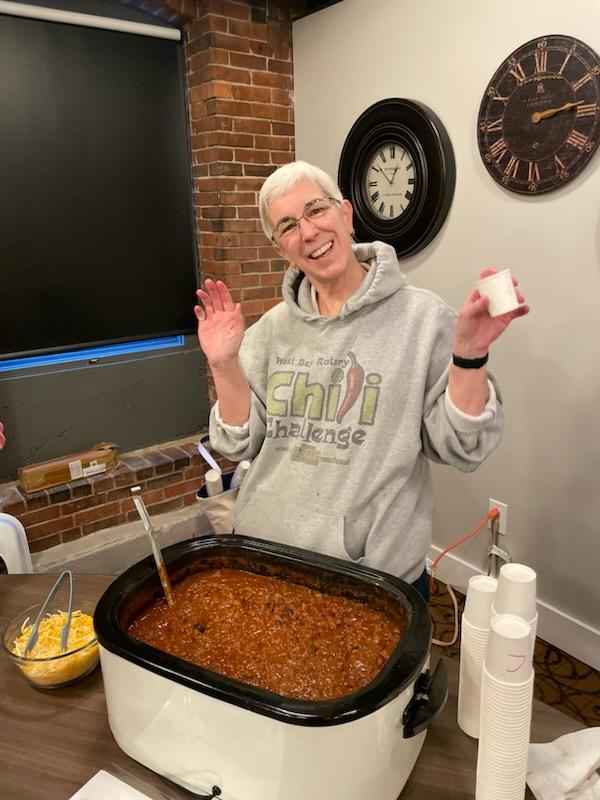 West Bay Rotary’s Lisa Dresser made enjoys serving again.