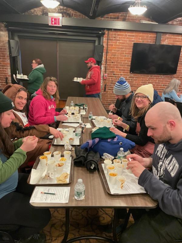 It was a tough job sampling all the chili, but everyone was up to the task.