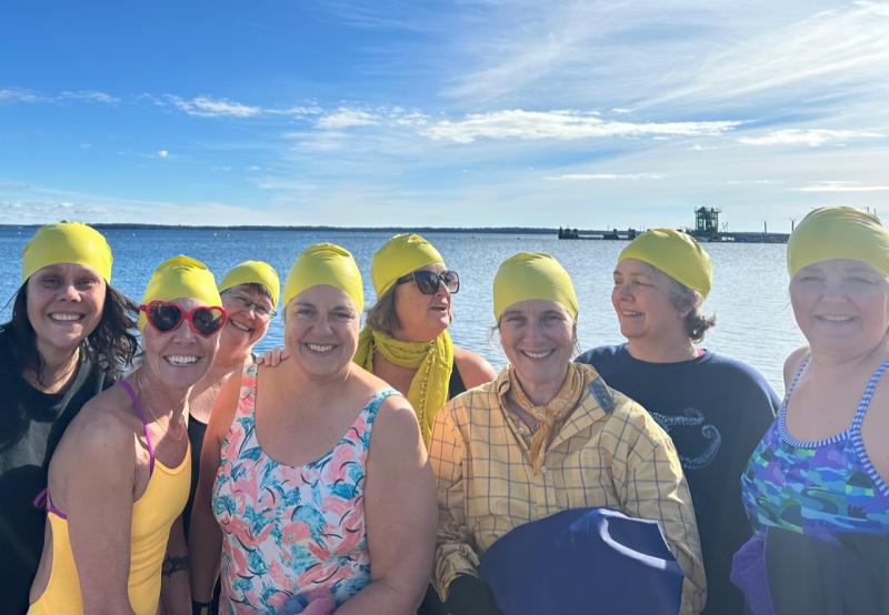 Maine Sea Sisters at Lincolnville Beach. (Photo courtesy Patty Libby)