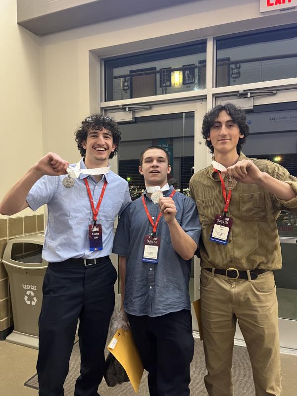 Max Ergas, Knasic Byer, Eben Weislogel. (Photo courtesy Mid-Coast School of Technology)