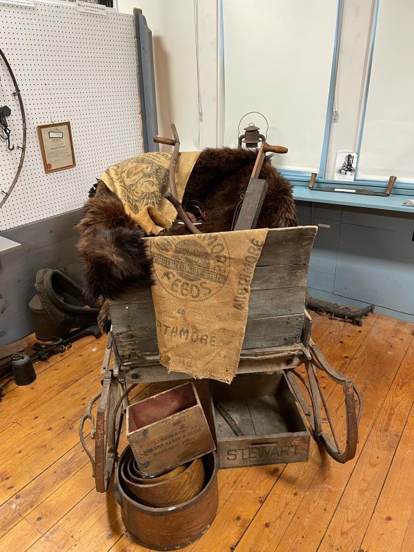 The Lincolnville winter transportation of choice once upon a time, the sleigh. (photo by Ed O’Brien)