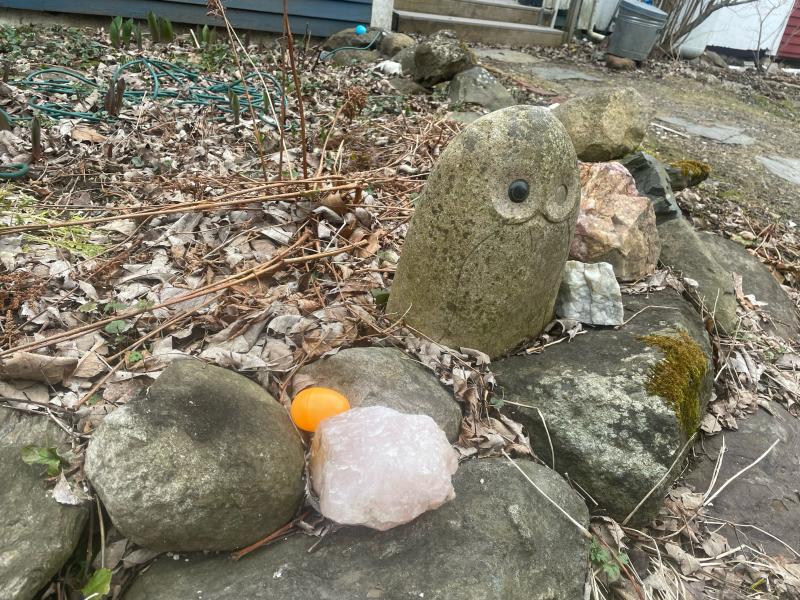 An egg found amongst the grounds of this old place in Sleepy Hollow. (Photo by Ed O’Brien)