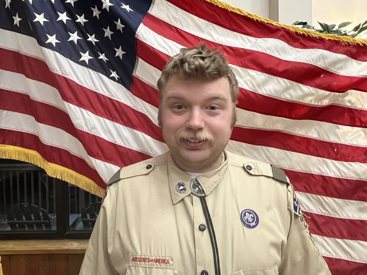 James Lent, in February, when he passed his Eagle Scout Board of Review. (Photo courtesy Chuck Mahaleris)