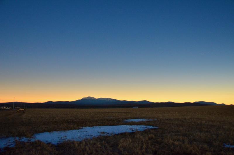 April 8, 2024, eclipse in Benedicta, Maine, as darkness permeated the landscape. (Photo by Lynda Clancy)