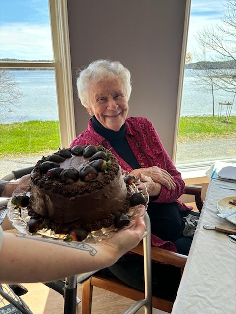 Every resident gets to choose their favorite home made birthday desert! The Lincoln Home Vibrant Senior Living Newcastle Maine Farm to Table locally sourced food harbor view cottage memory care