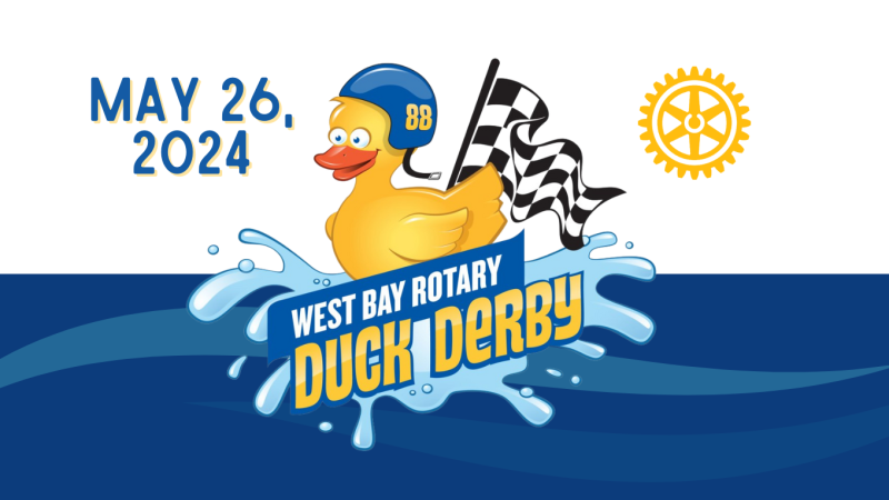 Buy your Duck Derby tickets online until Friday, May 24th at midnight from www.WestBayRotaryOfMaine.org.