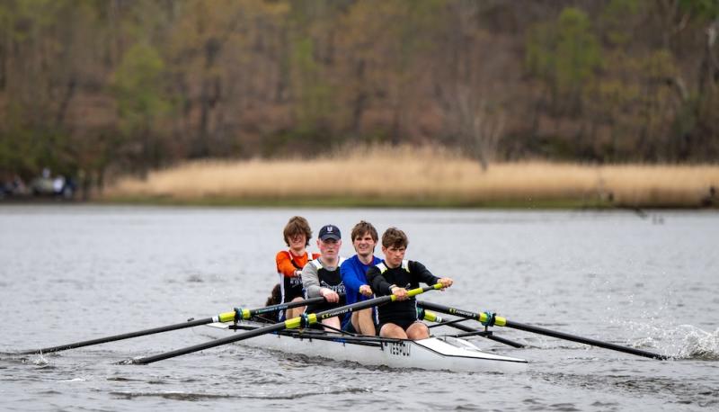 Ethan Cohen, Evan Fossum, Bennett Cohen and Connor Howland at Neponset. (Photo courtesy Kevin Brown)