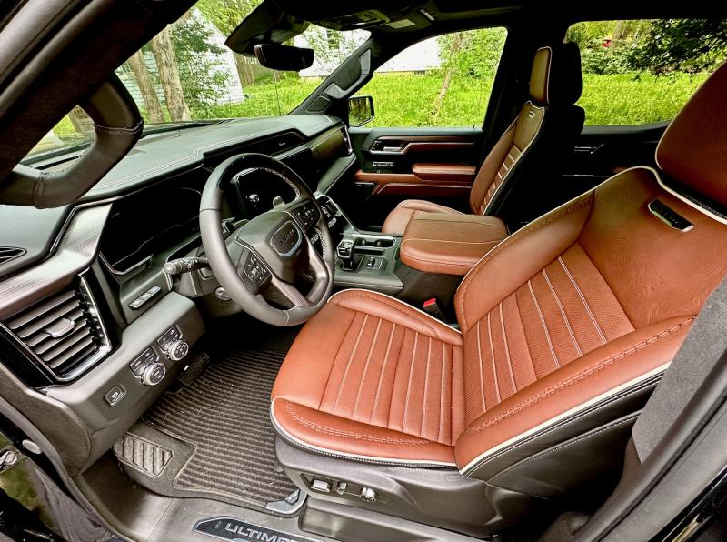 The Sierra Denali cabin is as comfortable and spacious as the truck’s price tag would have us expect.