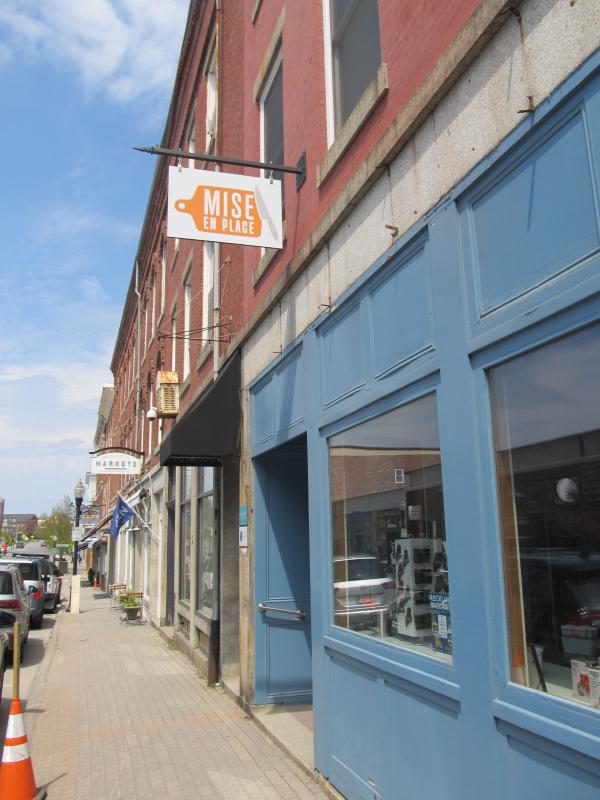 Rockland’s newest business, Mise en place, a kitchenware store. Photo by Kay Stephens