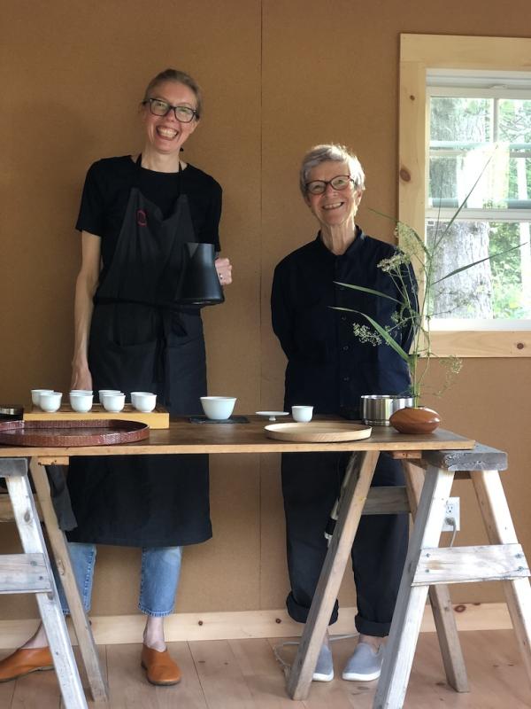 Jamie Kruse and Liz Ellsaworth of Smudge Studios during their 2024 Art Gone Wild Residency. (Photo courtesy Waterfall Arts)