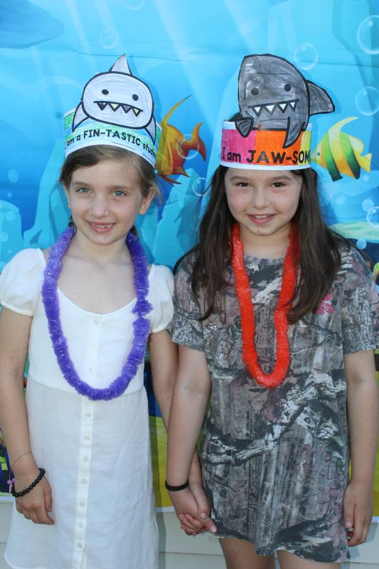 Marley Johnson and Caidence Knowlton pose at the photo booth. (Photo courtesy Thomaston Grammar School)
