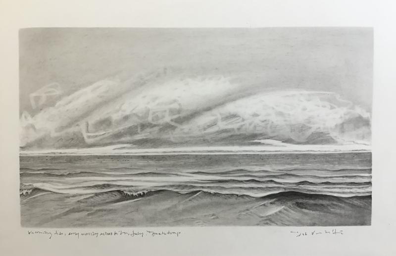Incoming Tide, early morning minus tide, July, the Ducktrap, Lincolnville by Deb Vendetti. (Photo courtesy Rockport Public Library)
