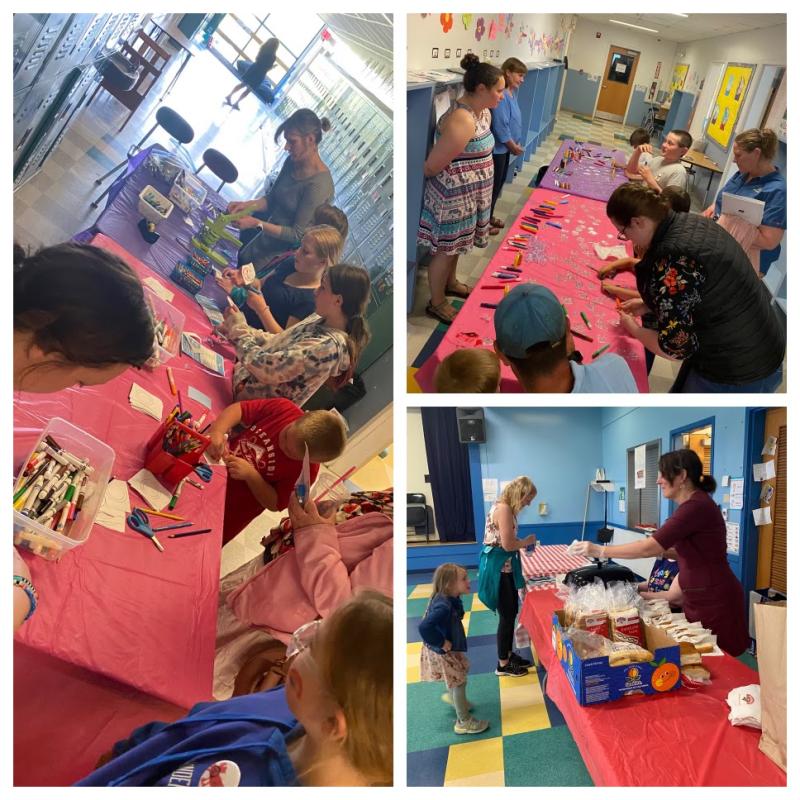 Craft tables and hot dogs. (Photo courtesy Brenda Thomas)