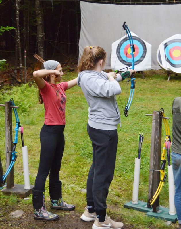 One of the many activities campers can choose to learn or practice at Tanglewood is archery. (Photo courtesy University of Maine Cooperative Extension)