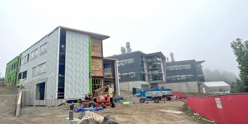 Construction is underway on a new center for ocean education and innovation that is slated to be completed in 2025. Courtesy of Chris Salatino