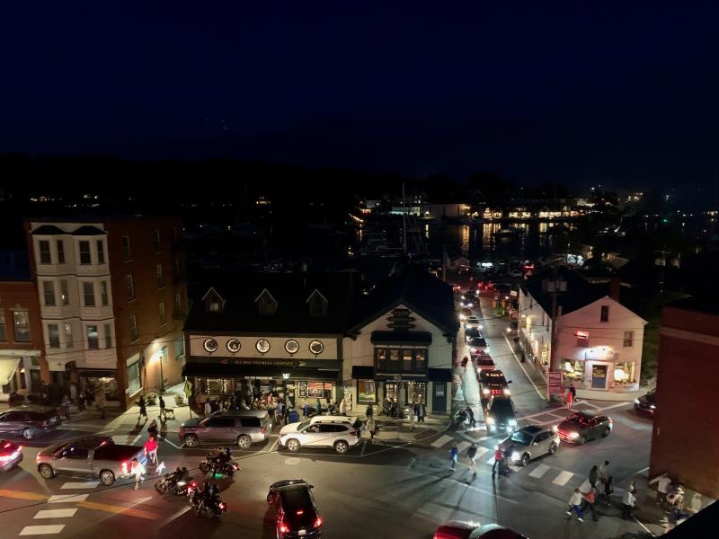 Downtown Camden, after the fireworks, July 4, 2024. (Photo by Lynda Clancy)