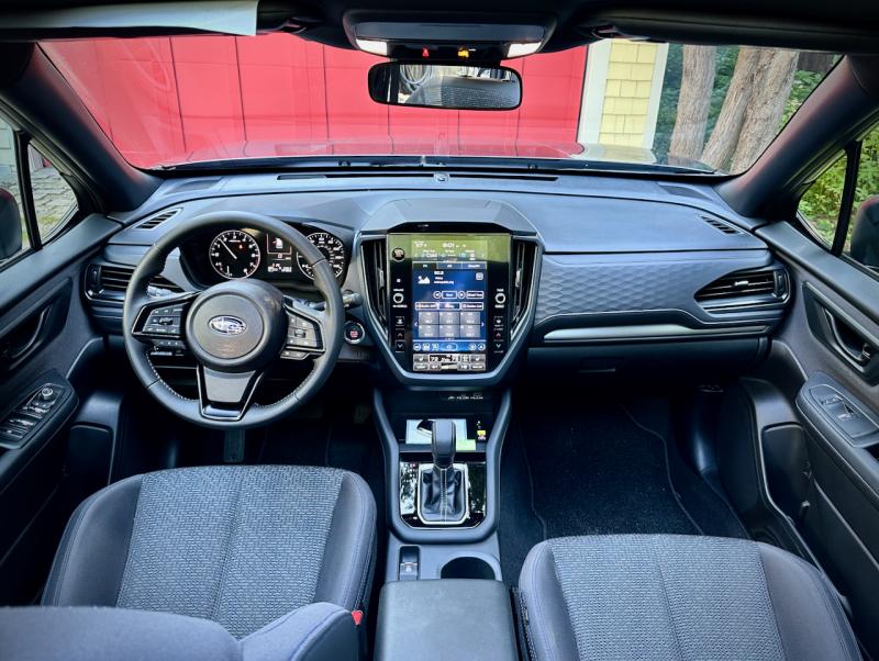 By Forester standards, the 2025 Premium has a near-luxury interior. New seats, dashboard, consoles and steering wheel are more comfortable, adjustable, plush and pleasing to the touch. Subaru notes that the Forester’s tall, airy cabin is quieter than before as well.