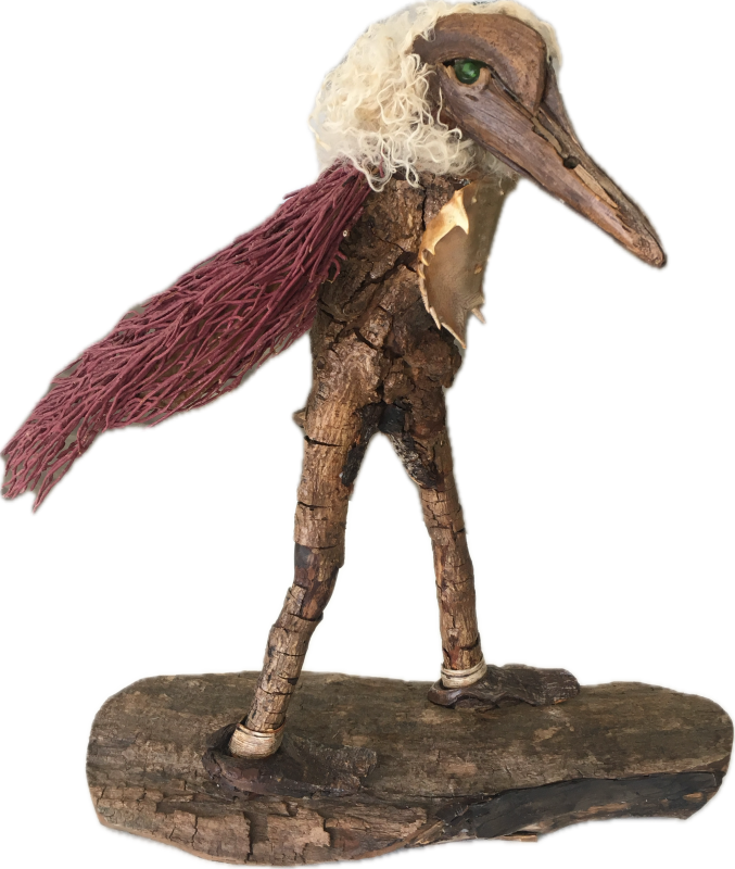 Roben Voigt, "Green Eyed Surfer", mixed media. (Photo courtesy Arts in the Barn)