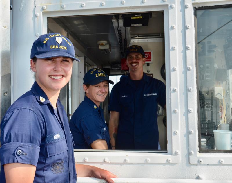 In the Eagle’s pilot house: