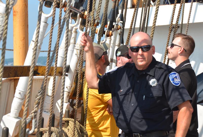 Rockland Police Officer Troy Peasley. (Photo by Lynda Clancy)