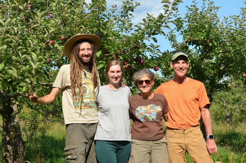 Kyle and Anna Rittenburg will be purchasing Hope Orchards from Emily and Brien Davis, with the help of the Maine Farmland Trust. (Photo by Lynda Clancy)