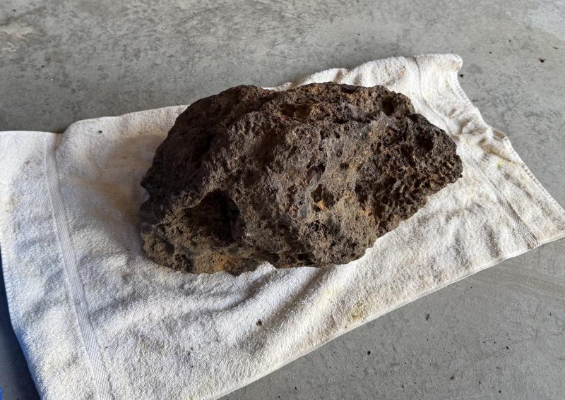 A lump of Maine bog iron of the type used by colonial settlers. (Photo by Ed O’Brien) Bog Iron