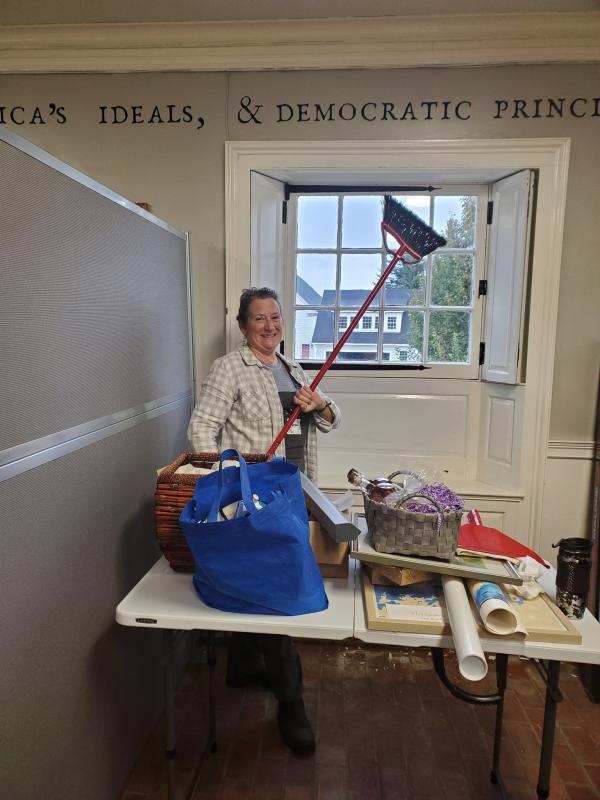 Noreen Mullaney, along with other volunteers, cleans the lower level of the Knox Museum during 2023's Together for Thomaston Event. Noreen Mullaney, along with other volunteers, cleans the lower level of the Knox Museum during 2023's Together for Thomaston Event.
