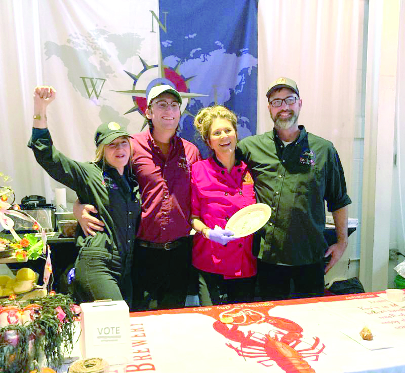 The winners after announcement! Boothbay Craft Brewery Team post-event: from left, Sharon Fortune, Cody Mitchell, Lori Mitchell and Paul McGuire. Tancy Mitchell photo The winning Boothbay Craft Brewery Team.