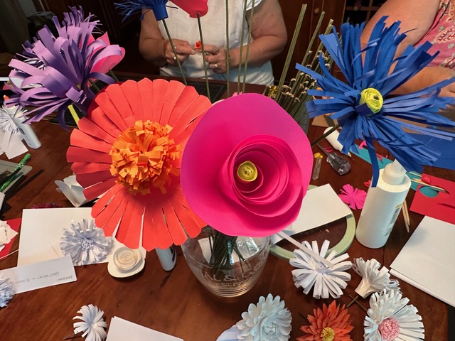 Paper Flower Sculpting with Joelle Webber. (Photo courtesy Camden Public Library) Paper Flower Sculpting with Joelle Webber. (Photo courtesy Camden Public Library)