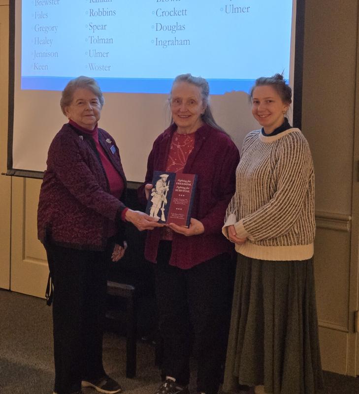 Presentation to Margaret and Julia. (Photo courtesy Lady Knox Chapter Daughters of the American Revolution) Presentation to Margaret and Julia. (Photo courtesy Lady Knox Chapter Daughters of the American Revolution)