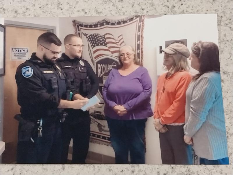Rockland Police Department with (l-r): Diana Widdecombe, Vice President and Treasurer; Beebee Adriance, President; and Donna Philbrook Secretary. (Photo courtesy Melissa Mason) Rockland Police Department with (l-r): Diana Widdecombe, Vice President and Treasurer; Beebee Adriance, President; and Donna Philbrook Secretary. (Photo courtesy Melissa Mason)