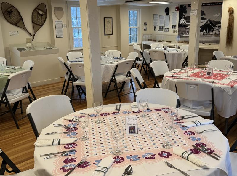 The tables were set for Saturday Evenings Beach Bistro. (Photo by Ed O’Brien) Beach Bistro