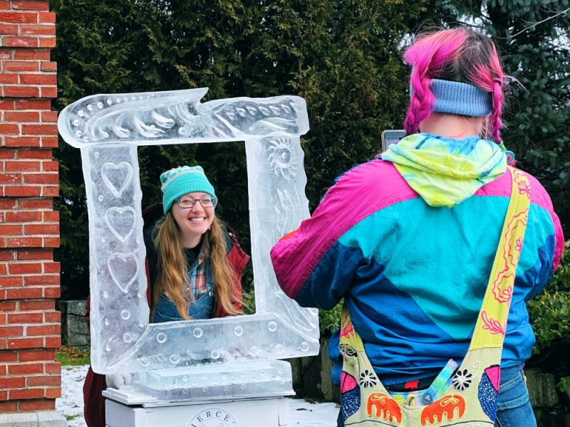Ice Sculpture Picture Frame by Tim Pierce. (Photo courtesy Camden Public Library) Ice Sculpture Picture Frame by Tim Pierce. (Photo courtesy Camden Public Library)