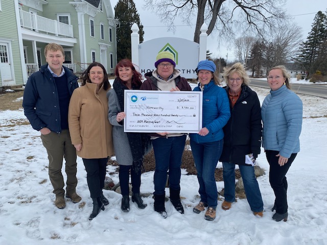 L-R: Brian Wickenden, 2023 Pen Bay Council REALTOR of the Year; Victoria Condon, President, Mid-Coast Board of REALTORS; Cindy Harding, President, Pen Bay Council; Chrys deLormier, Director of Development, Homeworthy; Mary Bumiller, MCBOR Director for the Maine Association of REALTORS Foundation; Lynne Doble, Member at Large, Pen Bay Council; Kristin Heal, First Vice President, Pen Bay Council. (Photo courtesy Mid-Coast Board of REALTORS) L-R: Brian Wickenden, 2023 Pen Bay Council REALTOR of the Year; Victoria Condon, President, Mid-Coast Board of REALTORS; Cindy Harding, President, Pen Bay Council; Chrys deLormier, Director of Development, Homeworthy; Mary Bumiller, MCBOR Director for the Maine Association of REALTORS Foundation; Lynne Doble, Member at Large, Pen Bay Council; Kristin Heal, First Vice President, Pen Bay Council. (Photo courtesy Mid-Coast Board of REALTORS)